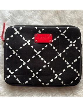 Kate Spade ♠️ black & white neoprene padded tablet case